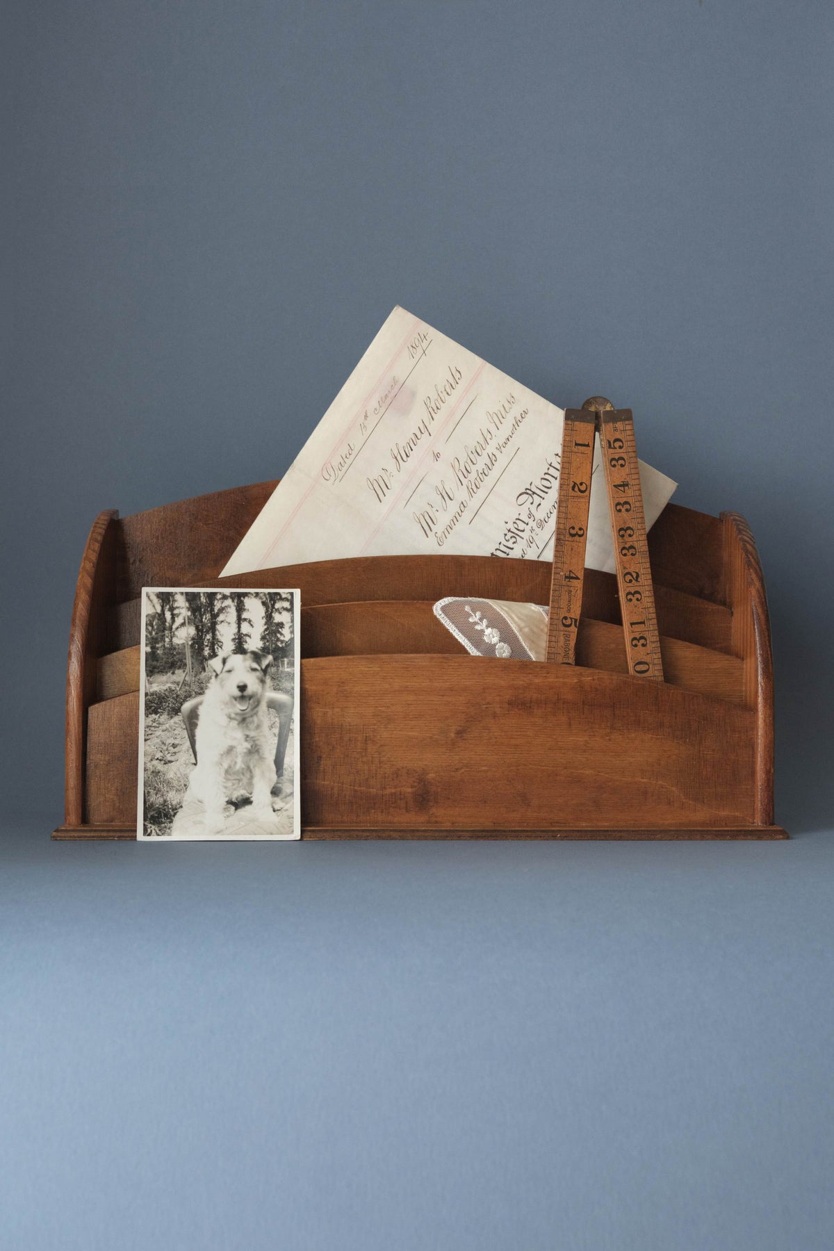 English Oak Letter Rack II, c.1900