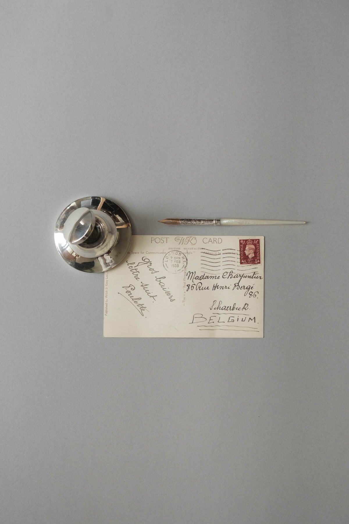 Silver & Mother-of-Pearl Dip Pen, 1912