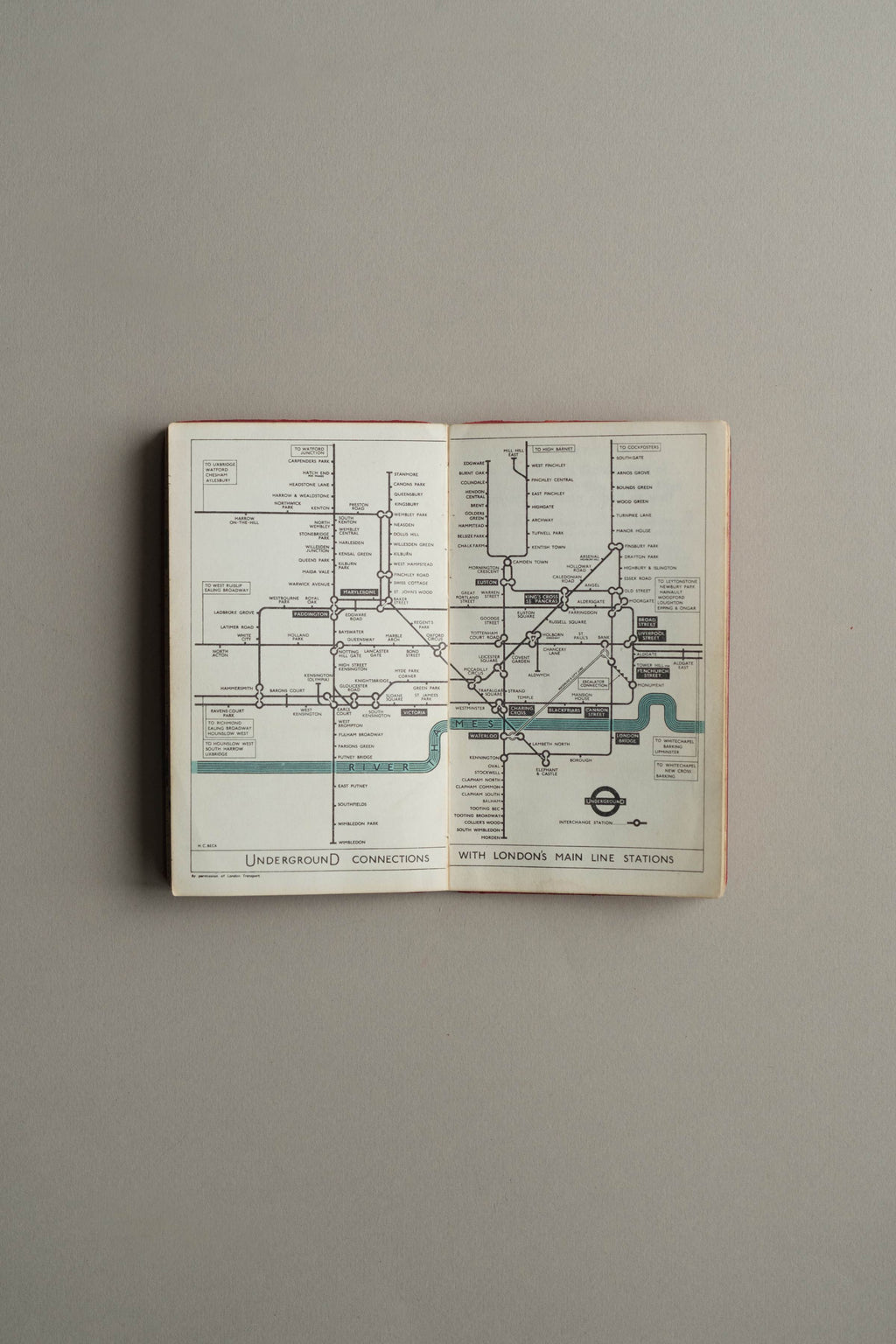 Vintage Leather-Bound London Guide, c.1960