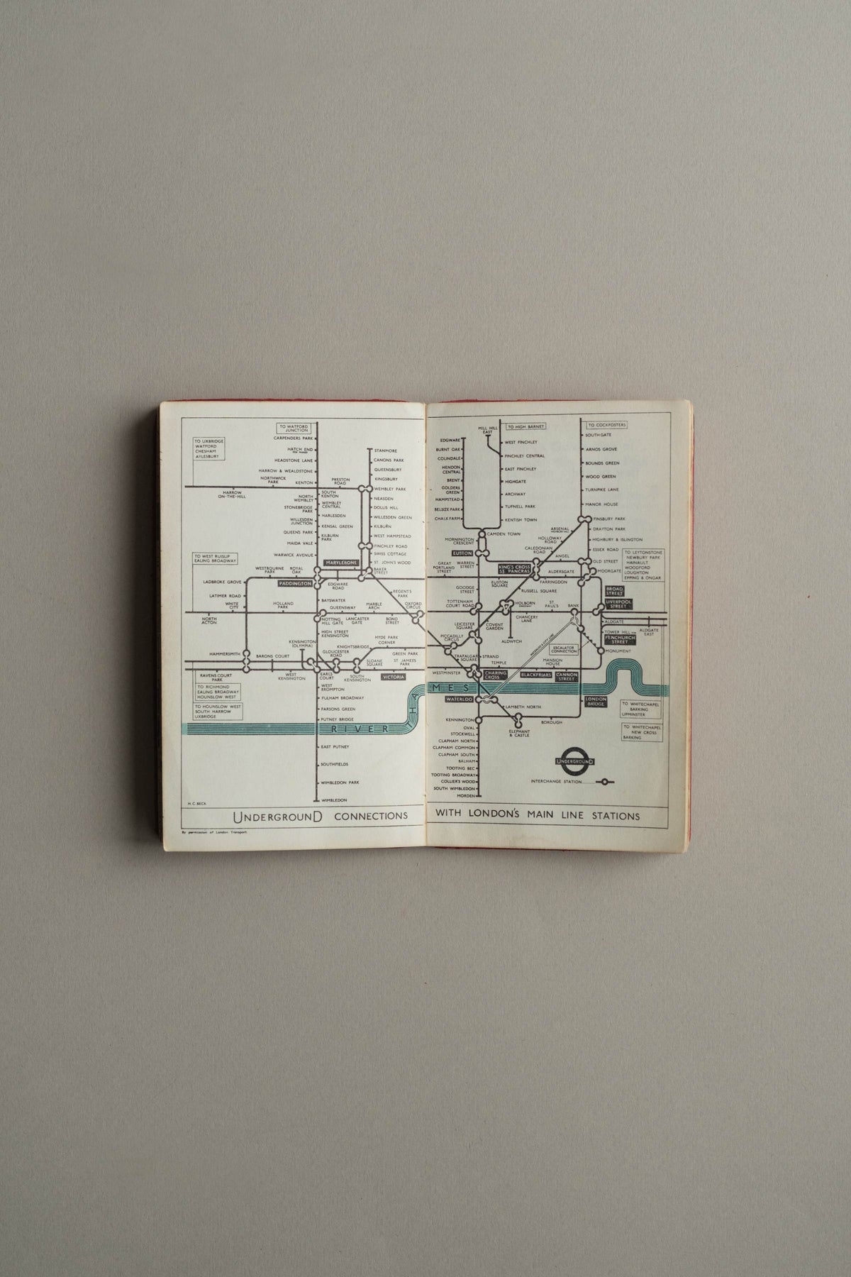 Vintage Leather-Bound London Guide, c.1960