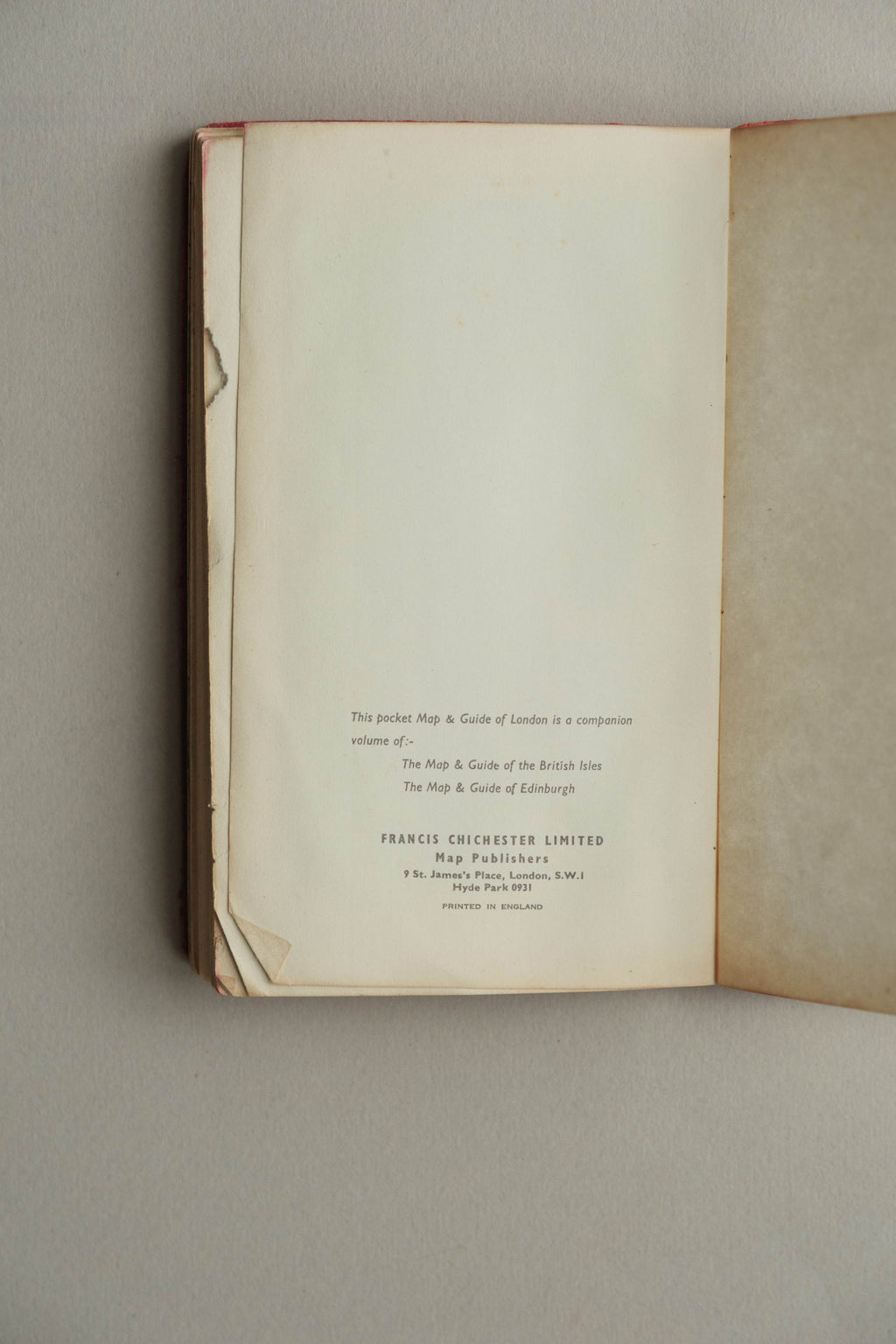 Vintage Leather-Bound London Guide, c.1960
