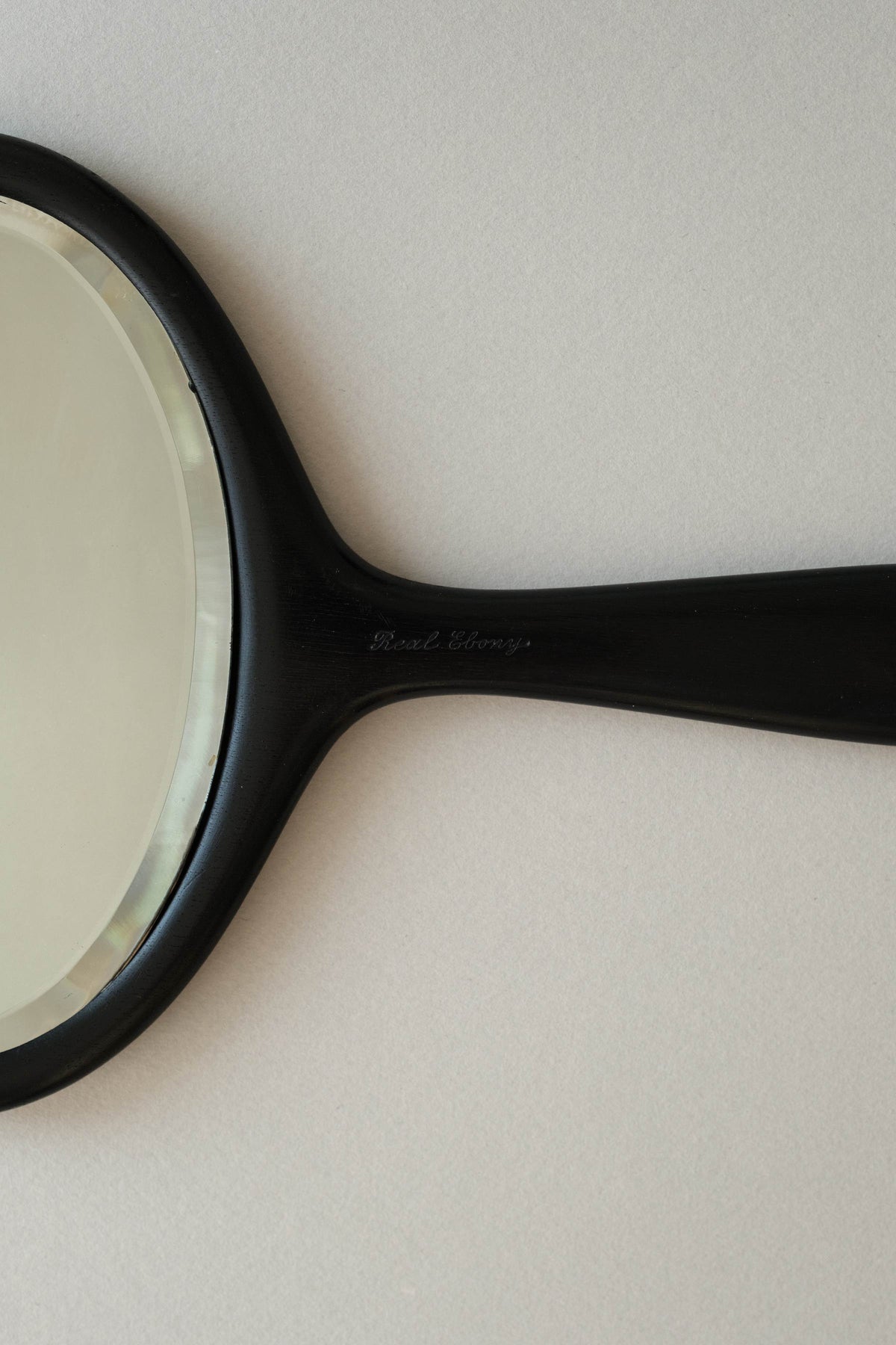 Ebony Oval Hand Mirror