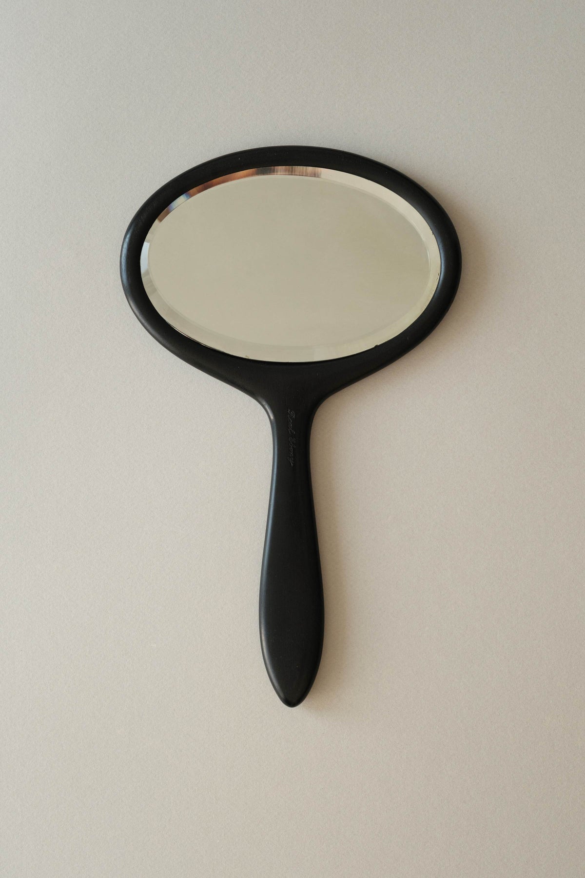 Ebony Oval Hand Mirror