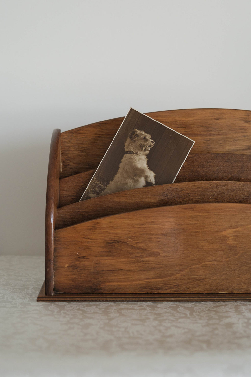 English Oak Letter Rack, c.1900