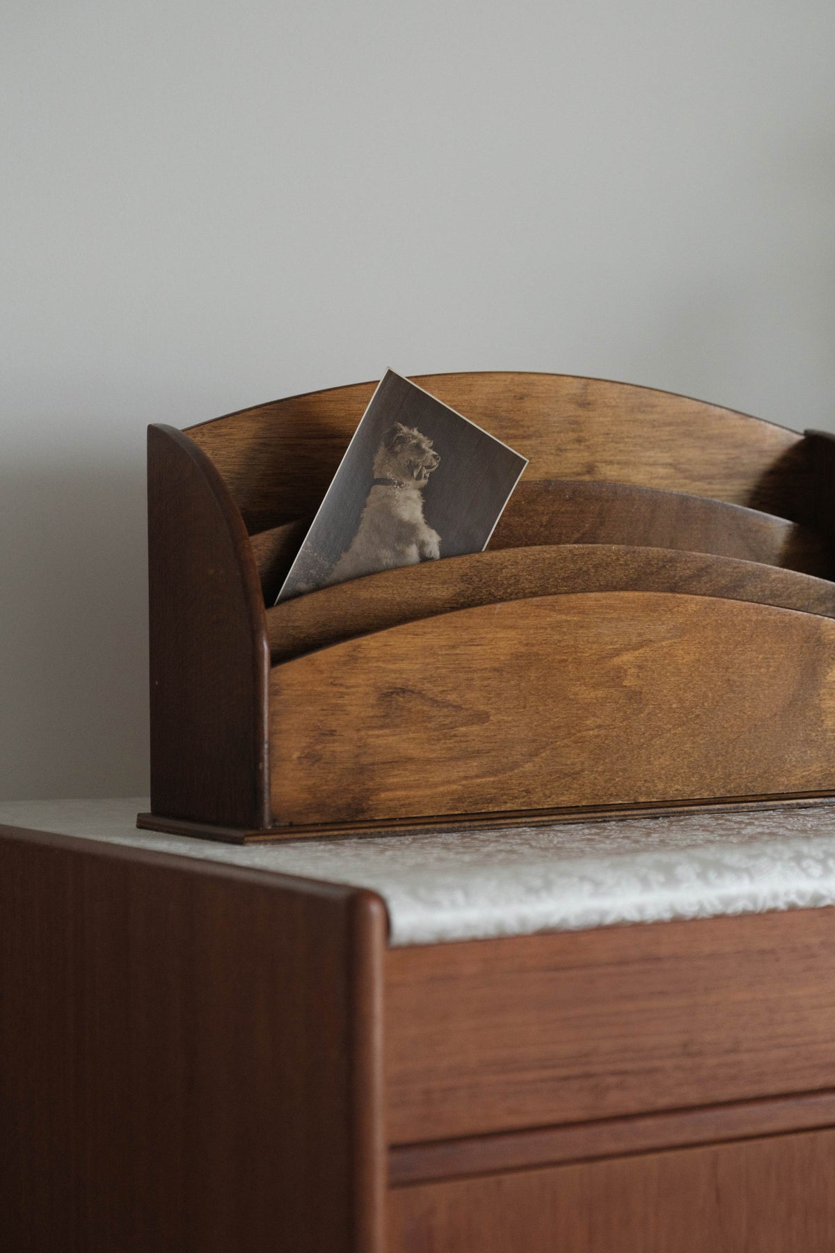 English Oak Letter Rack, c.1900