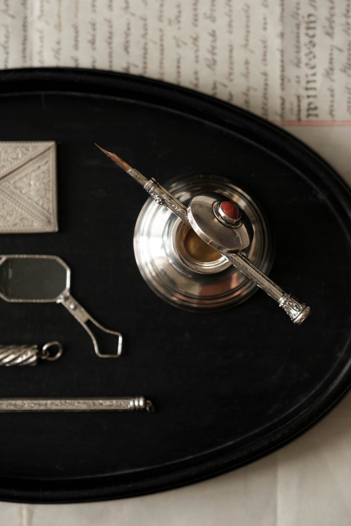 Silver & Stone Inkwell, 1922