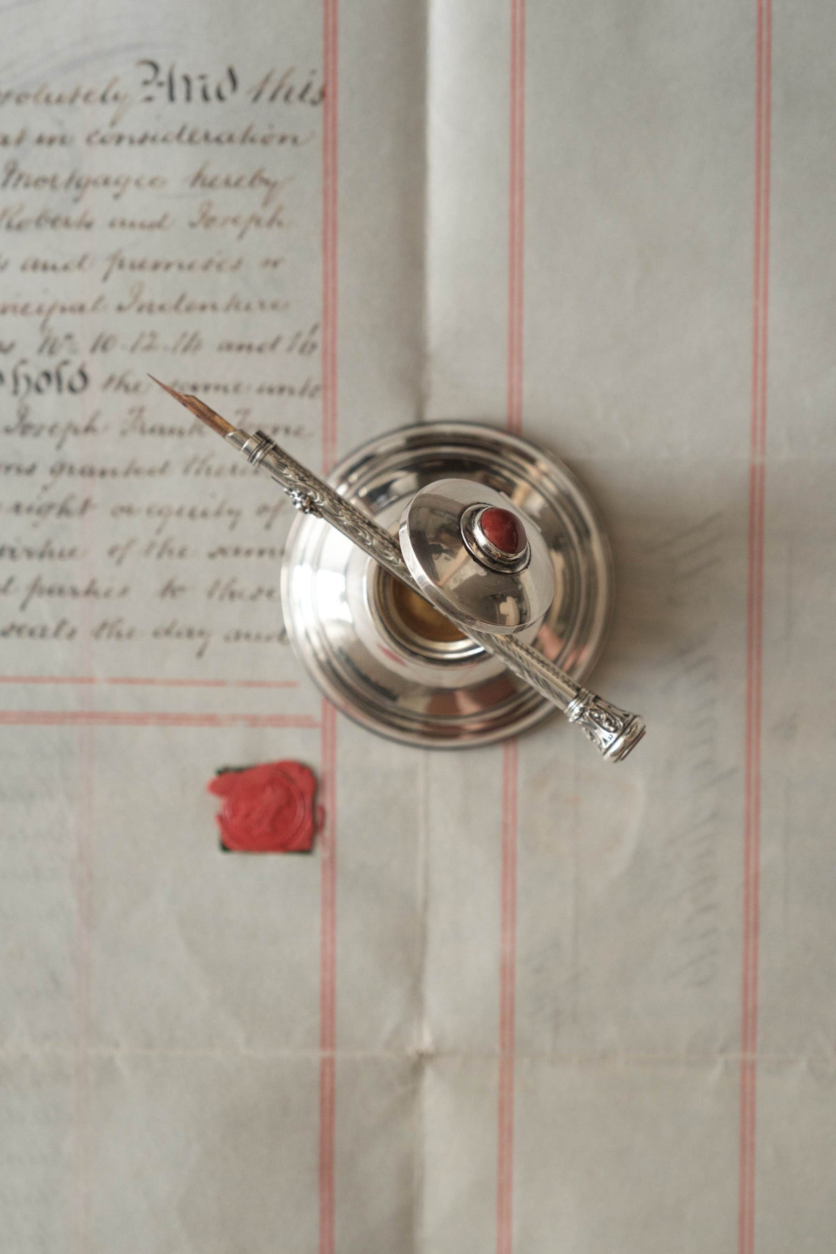 Silver & Stone Inkwell, 1922